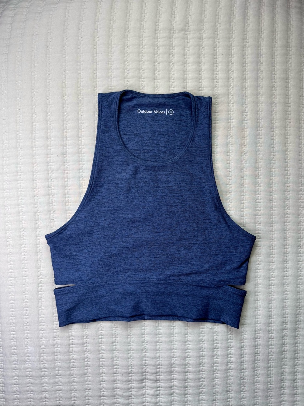 Outdoor Voices Royal Navy Cut Out Back Sports Bra Small
